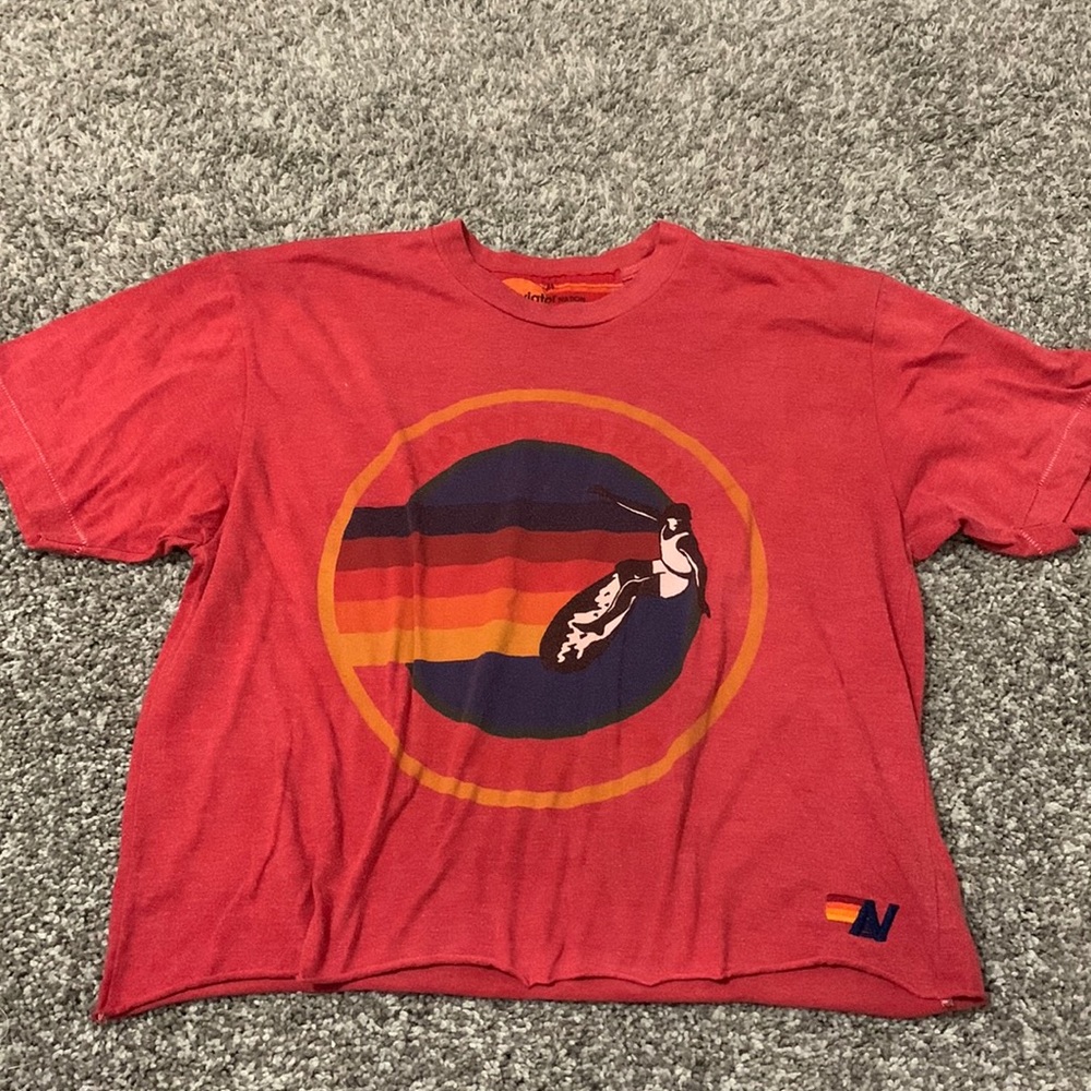 aviator nation cropped tee shirt